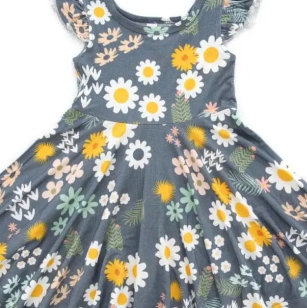 Bamboo Daisy Twirl Dress With Bummie